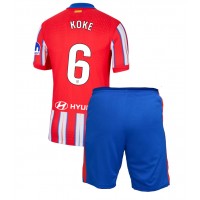 Camisa de time de futebol Atletico Madrid Koke #6 Replicas 1º Equipamento Infantil 2024-25 Manga Curta (+ Calças curtas)